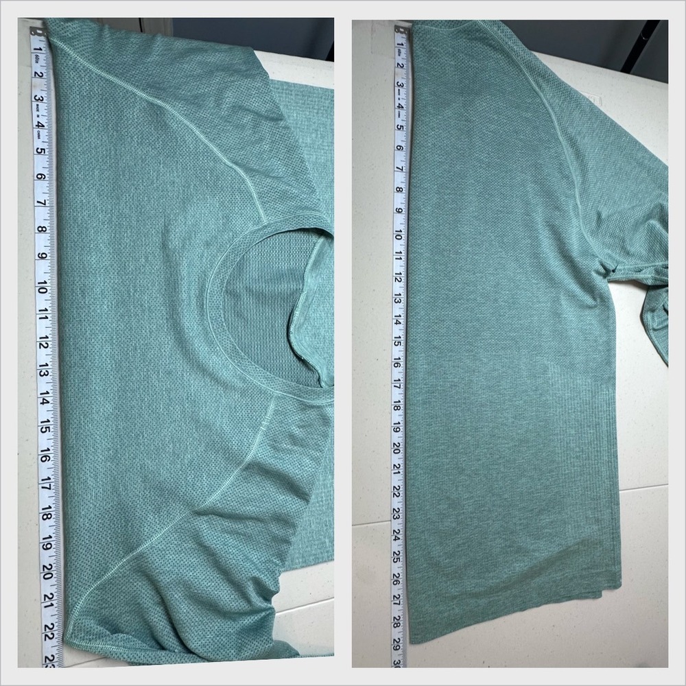 Lululemon Metal Vent Tech Long Sleeve Shirt Mens Large Sage Green Activewear - Picture 8 of 8